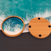 Plato de Resina Brillante en Stock, Diseño Contemporáneo Hecho a Mano, Duradero para Mesa de Centro, Comedor y Cocina