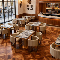 Meubles d'hôtel commerciaux sur mesure, tables et chaises en acier inoxydable pour restaurant/café/bar/hôtel