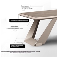 Bureau de direction moderne et minimaliste de luxe léger, laqué brillant sans peinture, mobilier de bureau commercial pour la maison/le bureau