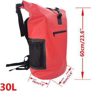 Sacs étanches 30L, sacs à dos flottants imperméables avec fermeture à enroulement, sacs étanches pour kayak, bateau, surf, rafting - Product Image 4