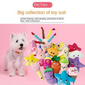 Yeni çevre dostu peluş meyve ses oyuncak Bite dayanıklı köpek ve kedi Molar Pet malzemeleri toptan - Product Image 2