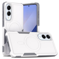 Coque magnétique antichoc antidérapante 2 en 1 pour téléphone portable pour Samsung Galaxy S25 Edge couverture arrière de charge sans fil