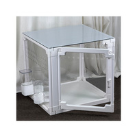 Clôture transparente en PVC pour animaux de compagnie, cage pour chien avec trous perforés, barrière de sécurité panoramique pour intérieur, petite maison pour chien, cage pour lapin, imperméable