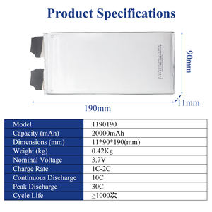 공장 맞춤형 22000mah 3.7V3.8V 10C30C 고성능 강력한 Lipo 리튬 이온 배터리 셀 드론 모델 비행기 UAV - Product Image 3