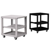 Armoire de serveur mobile OEM personnalisée de 19 pouces à cadre ouvert avec étagère réglable sur roulettes en acier laminé à froid