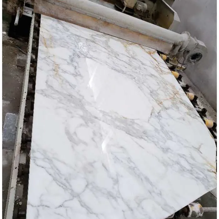 Natural Calacatta Series White Quartz Stone Big Slab Quartz Slab