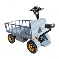 Chariot électrique portable avec siège et garde-corps amovibles, double usage pour la cueillette de fruits et légumes, les matériaux de construction et les outils d'achat