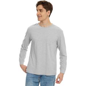 Camiseta Personalizada de Manga Larga para Hombre, Cuello Redondo, Ligera, Protección Solar, Tallas S-XXL - Product Image 1