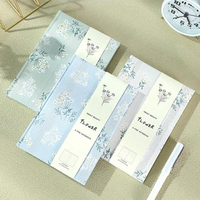 Carnet de notes en tissu doux avec intercalaire en éponge à fleurs en dentelle jacquard A6 B6, joli journal avec couverture rigide pour cadeau