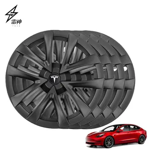 Wheel Hubcap Tires Accessories 4 Pack Protector Model 3 Black Hudcaps Tesla 18 Inches Wheel Covers Wheel Caps