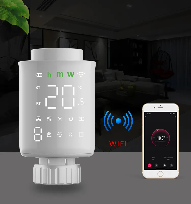 Ronglin Smart Zigbee RTV (válvula termostática de radiador) termostato inteligente WiFi con aplicación Tuya controlada
