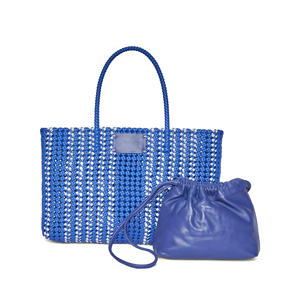 Ensemble de sac fourre-tout élégant <span class=keywords><strong>en</strong></span> deux pièces avec design tissé et <span class=keywords><strong>pochette</strong></span> intérieure pour femme - Product Image 1