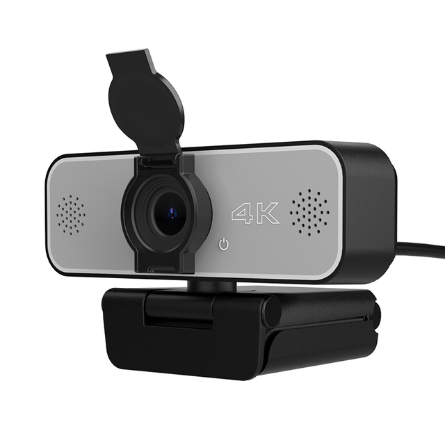 Full HD 4K Computer Webcam with Built-in Noise-Reduction Microphone Privacy Cover USB Interface CMOS Image Sensor for Laptop