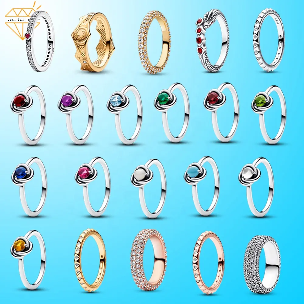 Vente en gros de bijoux de mode de haute qualité en argent pur 925 bague d'anniversaire naturelle convient à la production de bijoux de bijoux