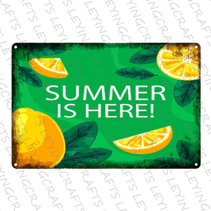 แผ่นโลหะประดับตกแต่งชายหาดแนววินเทจแผ่นโลหะตกแต่งโปสเตอร์ฤดูร้อนศิลปะติดผนังศิลปะติดผนังริมทะเลบาร์บ้านห้องโลหะ - Product Image 3