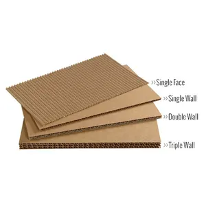 Heavy Duty Factory Corrugated Cardboard 3 Ply & 5 Ply Custom Printed Logo Starch Coated for Packaging Carton Padboard