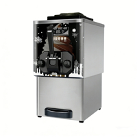Machine à glace compacte en acier inoxydable pour restaurants, 57 cm de hauteur, réservoir de 6 L, pré-refroidissement, nettoyage automatique, 600 W