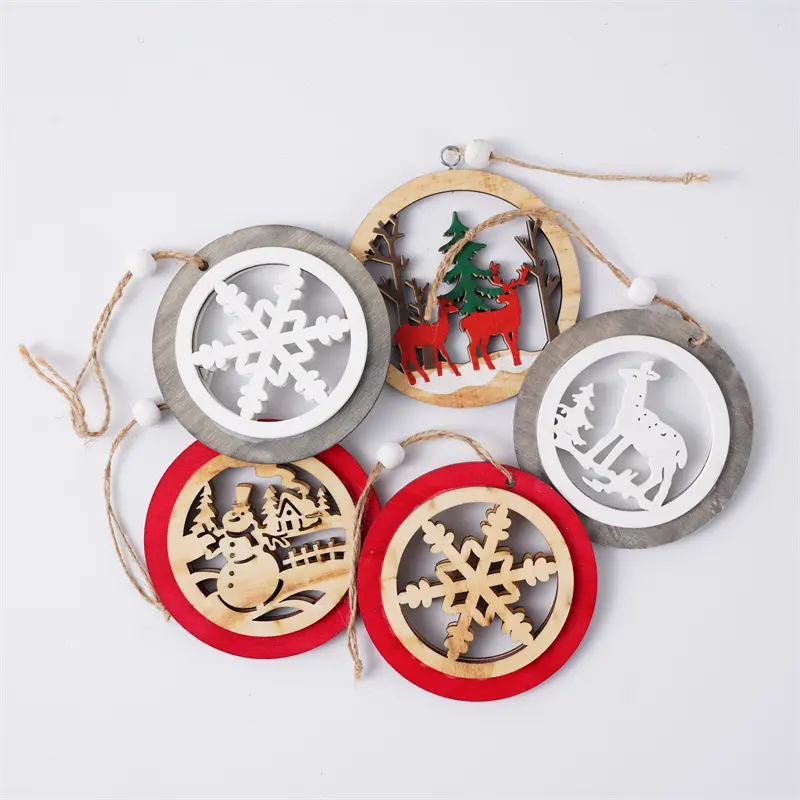 Kids Diy Wall Decoration Ornaments Wooden Christmas Tree Ornament