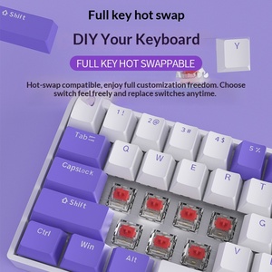 Mini <span class=keywords><strong>Teclado</strong></span> Mecánico para Juegos de 68 Teclas, 19 Modos de Iluminación, Intercambiable en Caliente, Anti-ghosting en Todas las Teclas, <span class=keywords><strong>Teclado</strong></span> Mecánico con Cable - Product Image 4