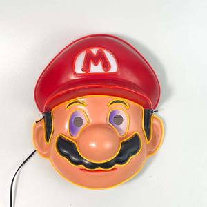 Personnalisé Led Lumière Froide Lumineux <span class=keywords><strong>Mario</strong></span> <span class=keywords><strong>Super</strong></span> <span class=keywords><strong>Mario</strong></span> Masques Dessin Animé Jeu Anime Mascarade Fête Événement - Product Image 6