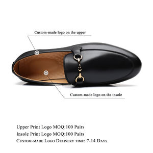 Zapatos de Vestir de Cuero Negro para Hombre, Estilo Británico, Diseño Elegante, Último Modelo, Mocasines Clásicos con Hebilla de Caballo, Talla Grande - Product Image 3