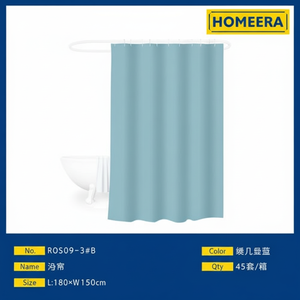 Modern Design Bath <b>Curtain</b> Waterproof Polyester Shower <b>Liner</b> <b>with</b> Plastic Hooks Bulk Wholesale From Supplier - Product Image 1