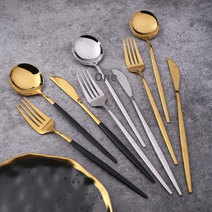 Bốn mảnh thép không gỉ Flatware Set bao gồm Bồ Đào Nha dao Vàng bít tết Dao Hai thìa cho phương Tây dao kéo - Product Image 4