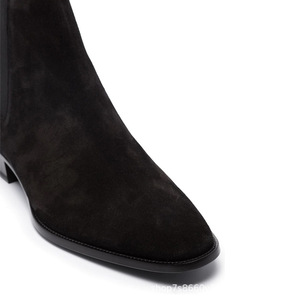 Stivaletto da Uomo Chelsea Artigianale Personalizzato in Pelle Scamosciata Casual Piatto alla Caviglia - Product Image 6