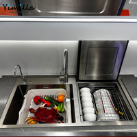 Évier de Cuisine Intelligent à Ultrasons en Acier Inoxydable, Norme Européenne, Lave-Vaisselle Intégré