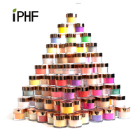 Poudre de trempage acrylique pour ongles, vente en gros de 2oz, vendeurs de poudre acrylique Ema avec couvercles en or