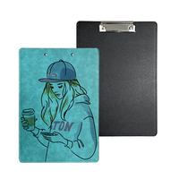 Portapapeles de Cuero PU A4 Sunyee, para Sublimación por Transferencia de Calor, Carpeta de Archivos en Blanco, Tablero de Escritura con Diseño Personalizado para Regalos DIY al por Mayor
