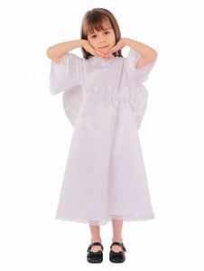 Fancy Fancy girl Performance di scena vestiti di Halloween per bambini vestito bianco con ala Cosplay costumi da angelo per bambini - Product Image 6