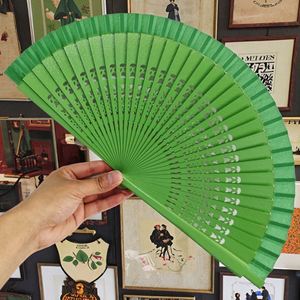 Multicolor Wooden Folding Fan Vintage Bamboo With Carved Animal Design Home Decoration for Wedding or Birthday - Product Image 5