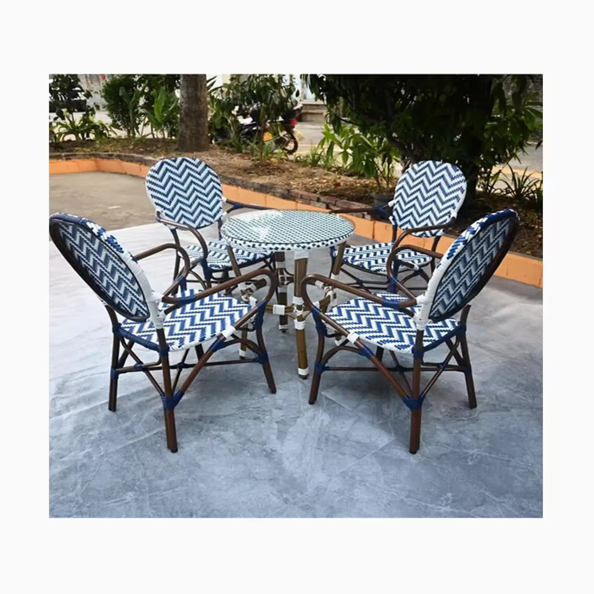 [MOJIA]30 + Tiktok sıcak stilleri açık bahçe yemek sandalyesi PE Rattan + alüminyum çerçeve renkli modeller a-mazon sandalye