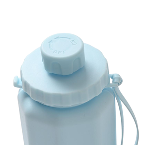 Botella de agua deportiva de silicona, 600ml, a prueba de fugas, portátil, anticaída, resistente a altas temperaturas, plegable, taza de agua de calidad alimentaria - Product Image 4