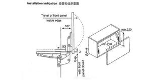 Support de porte pneumatique en acier au carbone à ouverture horizontale et ascendante avec amortisseur simple détachable pour armoires - Product Image 6