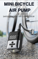 Pompe à air miniature sans fil portable de haute qualité en plastique avec affichage numérique LED automatique pour gonflage des pneus de vélo et de voiture