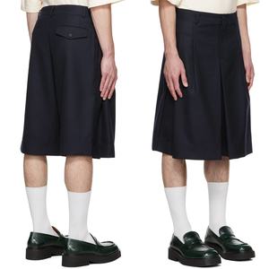 Fashion Solid Loose Fit Belt Loops <b>Zip</b> Fly Pleats <b>Shorts</b> Custom Street Wear <b>Shorts</b> for <b>Men</b> - Product Image 6