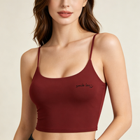 Camiseta sin mangas de yoga para mujer con diseño de espalda hueca y tirantes dobles, ideal para correr al aire libre y fitness