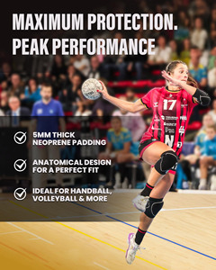 Genouillères en néoprène personnalisées avec logo, genouillères de 5 mm pour le volley-ball, genouillères pour le <span class=keywords><strong>handball</strong></span> et les sports en salle - Product Image 3