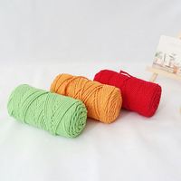 100% coton macramé corde 2mm lin chaîne sac teint couleur cardé fantaisie fil pour tricoter et tisser à la main
