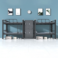 Adulte Double Métal Auberge Funky Bas Carré Tube Acier Détachable Dortoir Double Qatar Pleine Taille Decker Vente Prison Lits Superposés