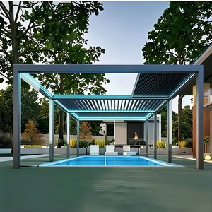 Pérgola Bioclimática con Control Manual de Cadena y Motor, Fabricante de Foshan, China, Económica, de Bajo Precio y Alta Demanda - Product Image 3