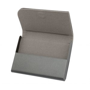 Porte-cartes en métal noir PU bruni pour cartes de crédit, cartes de visite, usage professionnel, élégant, personnalisable, style professionnel, format lettre - Product Image 2