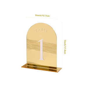 Factory Wholesale 1-15 <strong>Arched</strong> Double-sided Numbers <strong>Wedding</strong> Centerpieces Table <strong>Decorations</strong> Place Cards for Party Supplies - Product Image 2