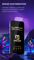 Protecteur d'écran PINJUN en verre trempé incassable anti-rayures pour Samsung Iphone 15 14 12 13 Pro Max 11 6 7 8 15 Xr X Plus