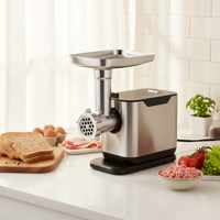 Hachoir à viande électrique en acier inoxydable 800 W, machine à saucisses domestique avec fonction inversée, classe d'efficacité énergétique pour usage en cuisine