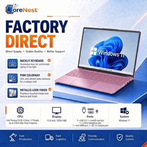 CoreNest Laptop Ultra Sottile da 15,6 Pollici per Business, Rosa, Intel Celeron N150, Impronta Digitale, Batteria Grande da 8000mAh, Computer <span class=keywords><strong>Portatile</strong></span> per Ufficio - Product Image 1