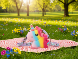 Borsa a tracolla Unicorno da 7 pollici in tessuto non tessuto con chiusura a cerniera per uso quotidiano, tutte le stagioni - Product Image 2