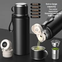 Termo de Acero Inoxidable con Aislamiento al Vacío, Doble Pared, Pantalla Digital LED Inteligente de Temperatura